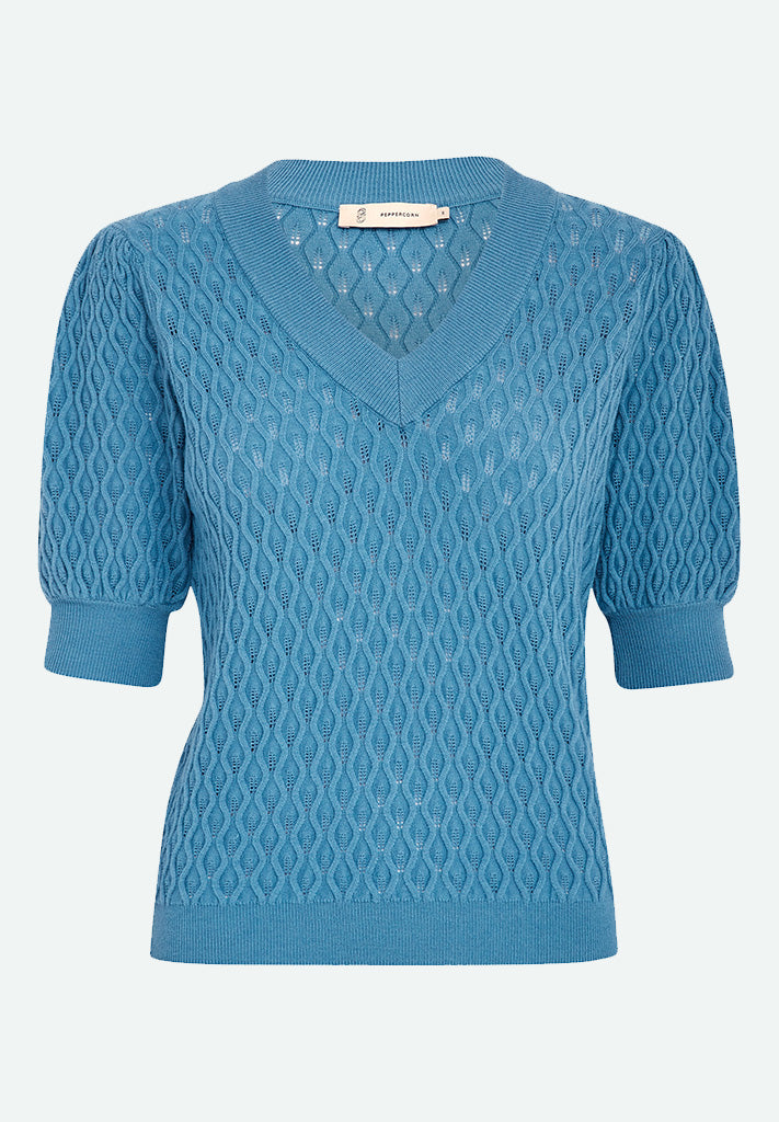 Peppercorn PCRosalia Knit T-Shirt T-Shirt 1009 Hawaiian Surf Blue