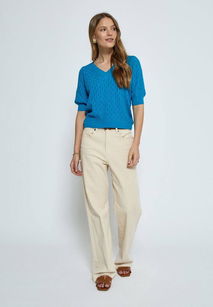 Peppercorn PCRosalia Knit T-Shirt T-Shirt 1009 Hawaiian Surf Blue