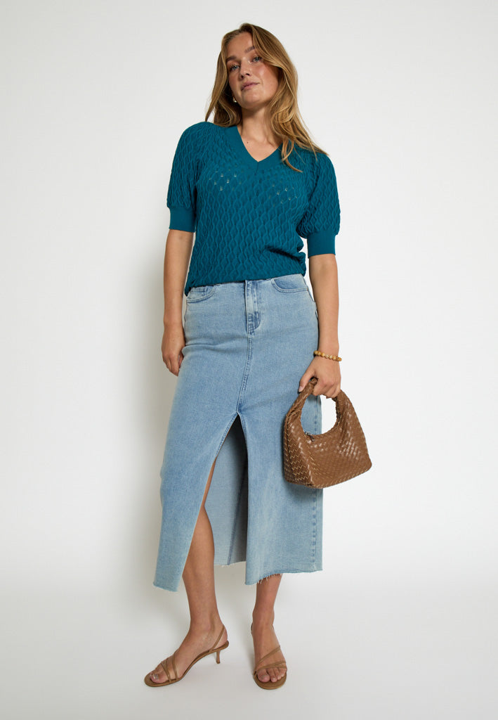 Peppercorn PCRosalia Knit T-Shirt T-Shirt 2114 Ocean Depths