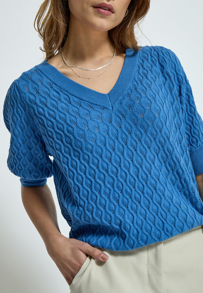 Peppercorn PCRosalia Knit T-Shirt T-Shirt 2993 Marina Blue