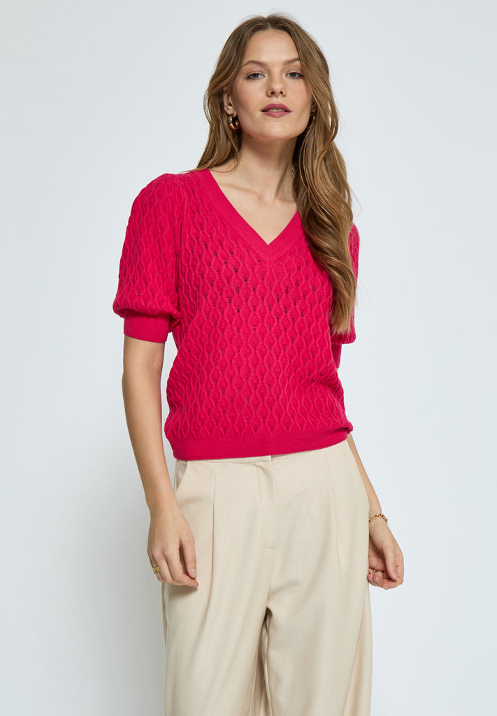 Peppercorn PCRosalia Knit T-Shirt T-Shirt 4039 Virtual Pink