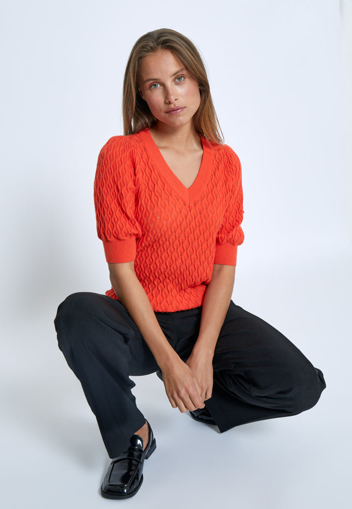 Peppercorn PCRosalia Knit T-Shirt T-Shirt 4071 GRENADINE