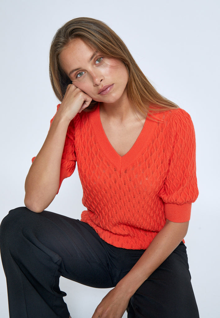 Peppercorn PCRosalia Knit T-Shirt T-Shirt 4071 GRENADINE