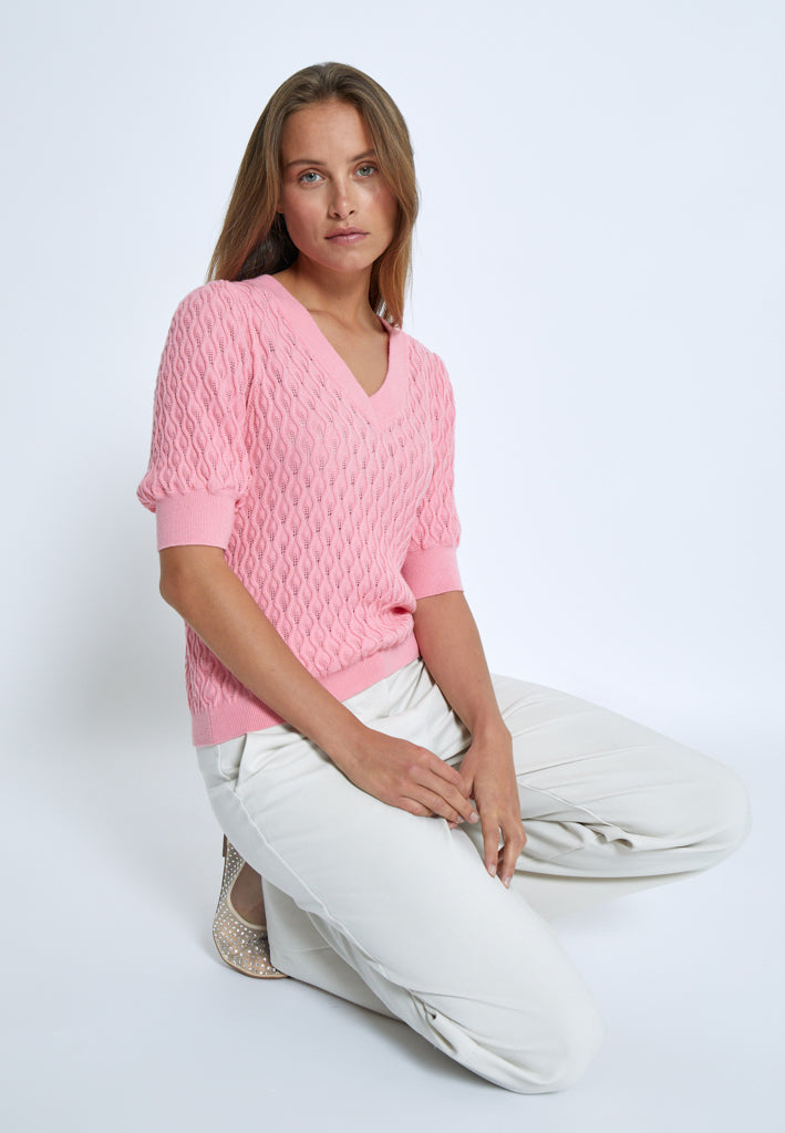 Peppercorn PCRosalia Knit T-Shirt T-Shirt 4403 Peony Pink