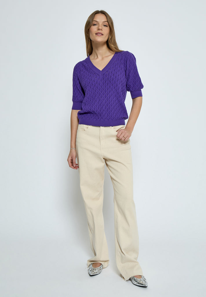 Peppercorn PCRosalia Knit T-Shirt T-Shirt 7016 Purple Corallites