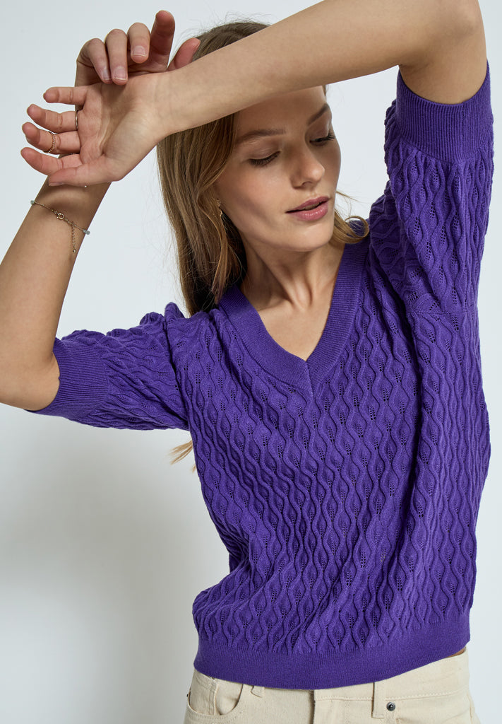 Peppercorn PCRosalia Knit T-Shirt T-Shirt 7016 Purple Corallites