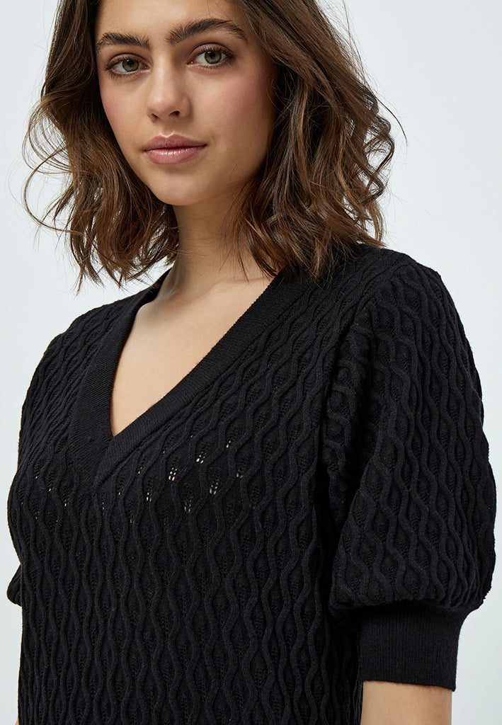Peppercorn PCRosalia Knit T-Shirt T-Shirt 9000 Black