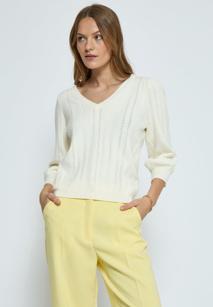 Peppercorn PCRosalia V Pullover Pullover 235 Cloud Dancer