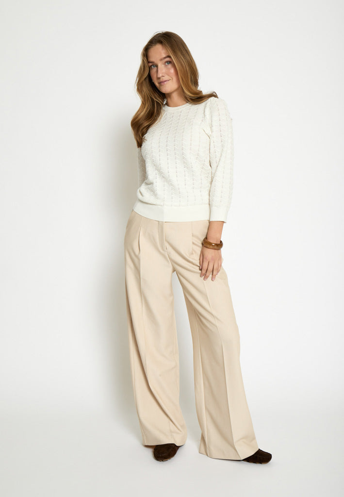 Peppercorn PCRosy 3/4 Sleeve Pullover Pullover 235 Cloud Dancer