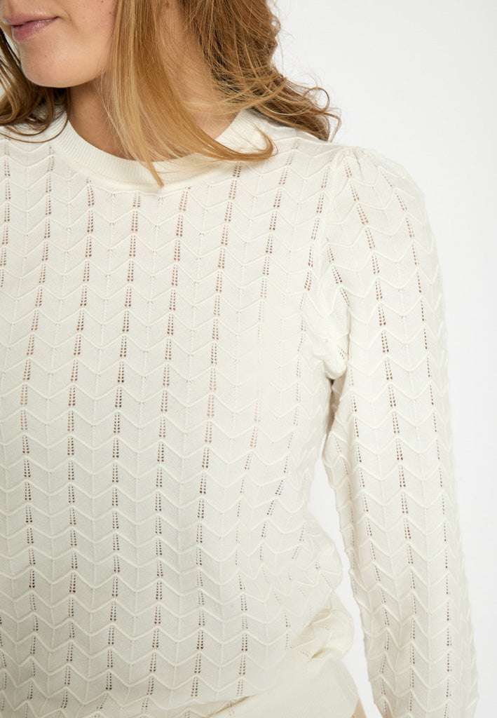 Peppercorn PCRosy 3/4 Sleeve Pullover Pullover 235 Cloud Dancer