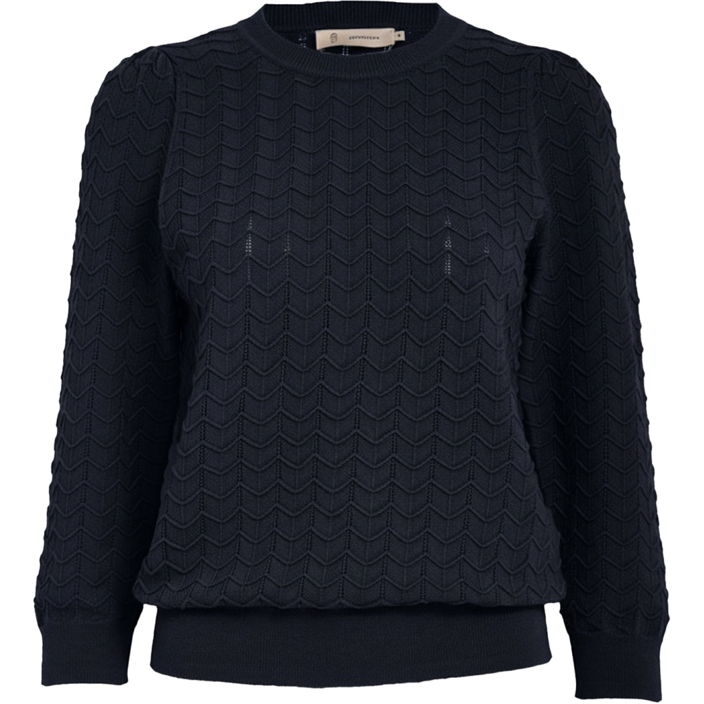 Peppercorn PCRosy 3/4 Sleeve Pullover Pullover 5270 Dark Navy