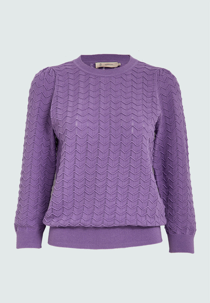 Peppercorn PCRosy 3/4 Sleeve Pullover Pullover 7225 FAIRY WREN LILAC