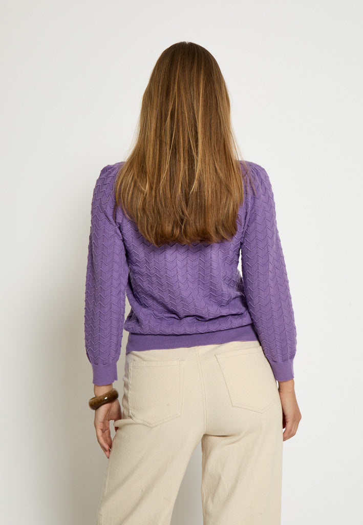 Peppercorn PCRosy 3/4 Sleeve Pullover Pullover 7225 FAIRY WREN LILAC