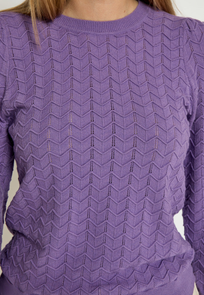 Peppercorn PCRosy 3/4 Sleeve Pullover Pullover 7225 FAIRY WREN LILAC