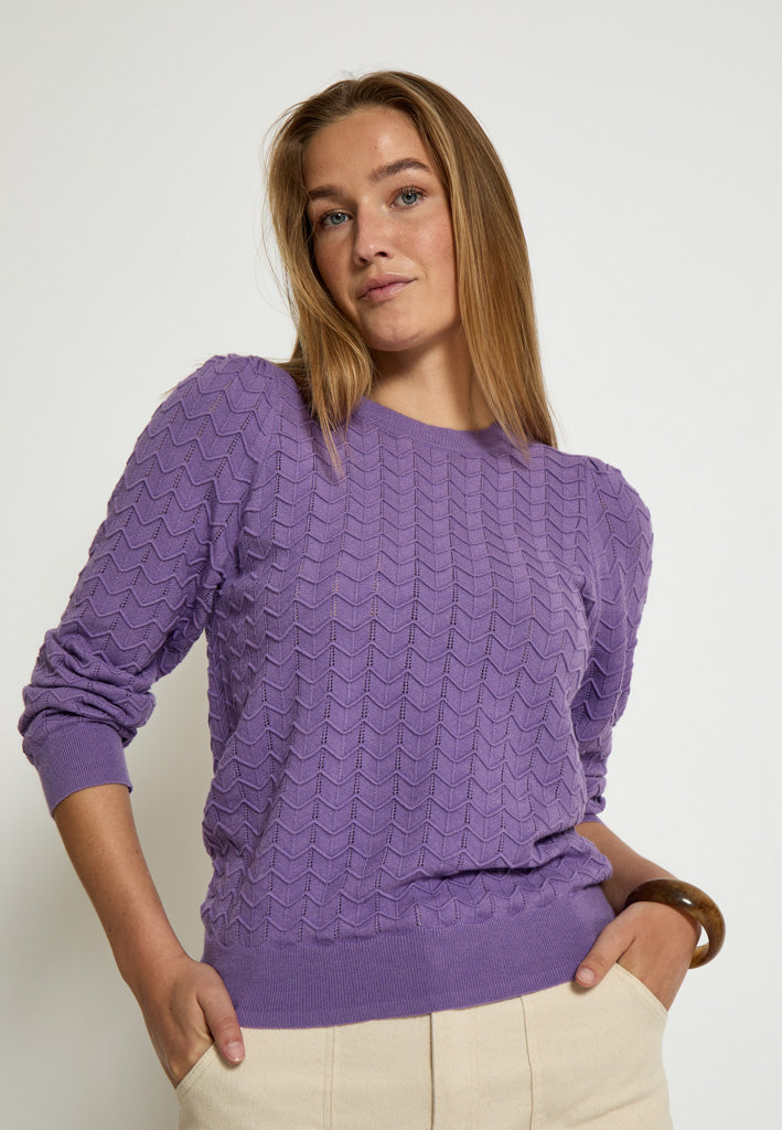 Peppercorn PCRosy 3/4 Sleeve Pullover Pullover 7225 FAIRY WREN LILAC