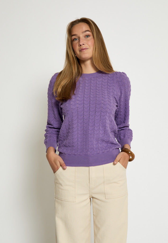 Peppercorn PCRosy 3/4 Sleeve Pullover Pullover 7225 FAIRY WREN LILAC