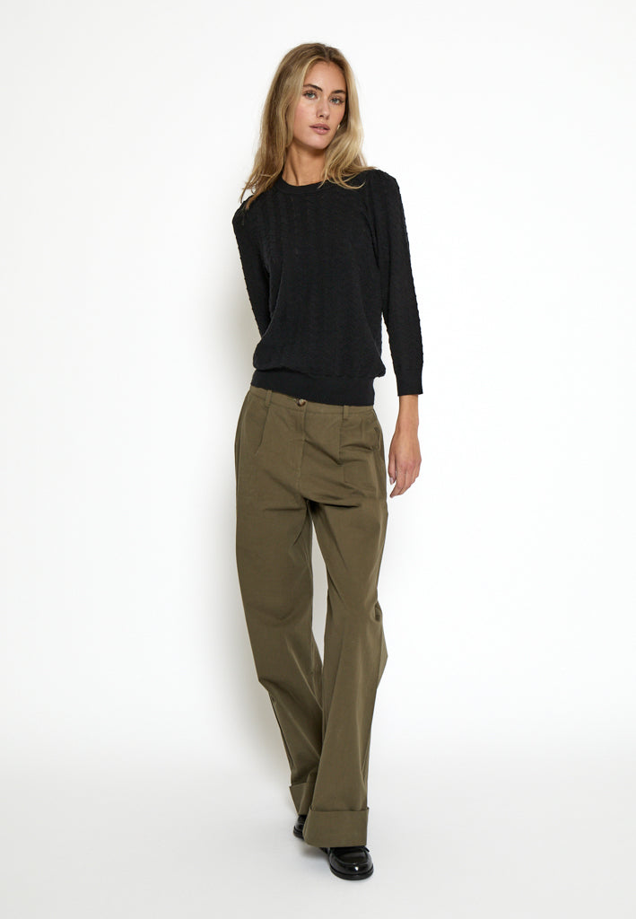 Peppercorn PCRosy 3/4 Sleeve Pullover Pullover 9000 Black