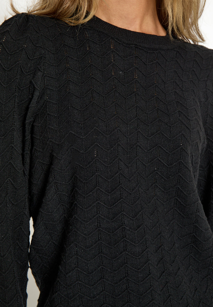 Peppercorn PCRosy 3/4 Sleeve Pullover Pullover 9000 Black