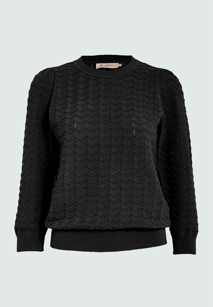 Peppercorn PCRosy 3/4 Sleeve Pullover Pullover 9000 Black