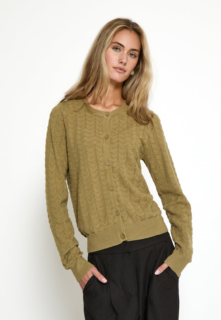 Peppercorn PCRosy Cardigan Cardigans 0148 Gray Green