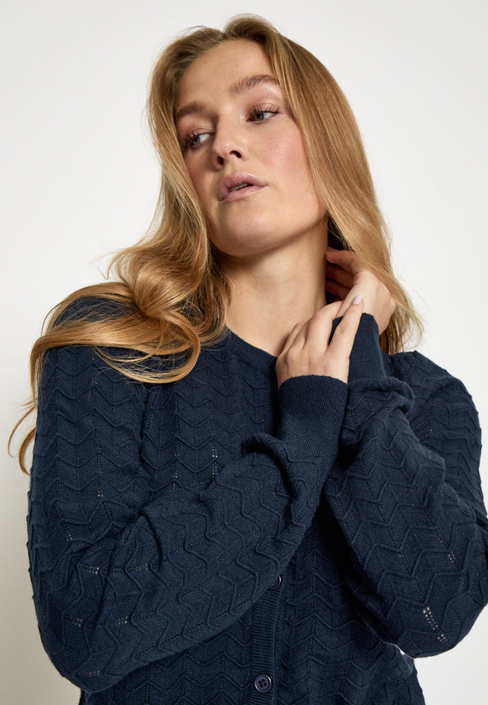 Peppercorn PCRosy Cardigan Cardigans 5270 Dark Navy