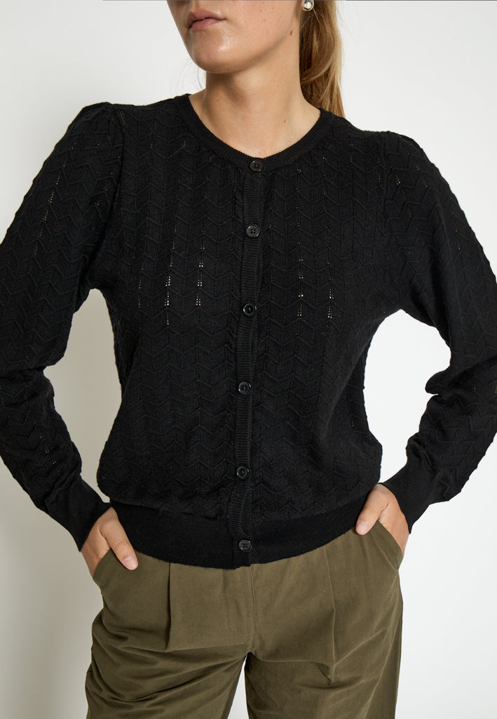 Peppercorn PCRosy Cardigan Cardigans 9000 Black