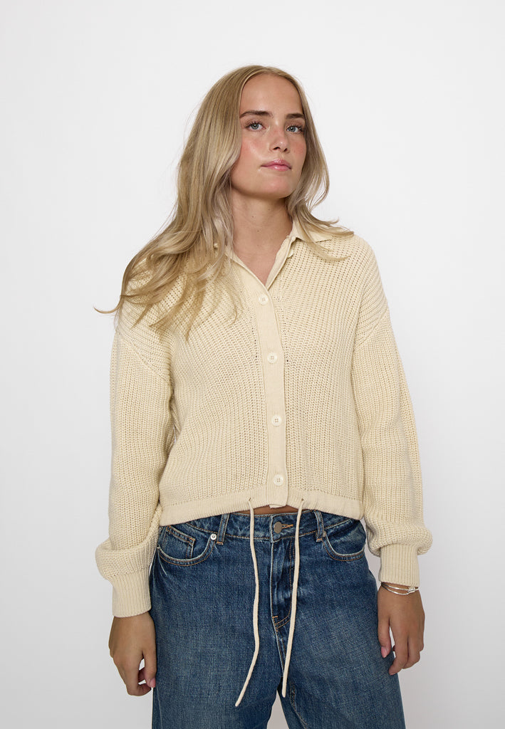 Peppercorn PCRoxy Cardigan Cardigans 0023 Seedpearl Cream