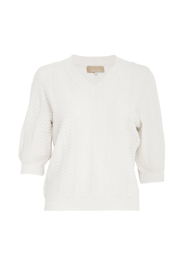 Peppercorn PCRuthia V-Neck Pullover Pullover 0011 Gardenia