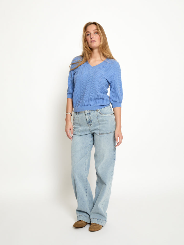 Peppercorn PCRuthia V-Neck Pullover Pullover 2016 CORNFLOWER BLUE