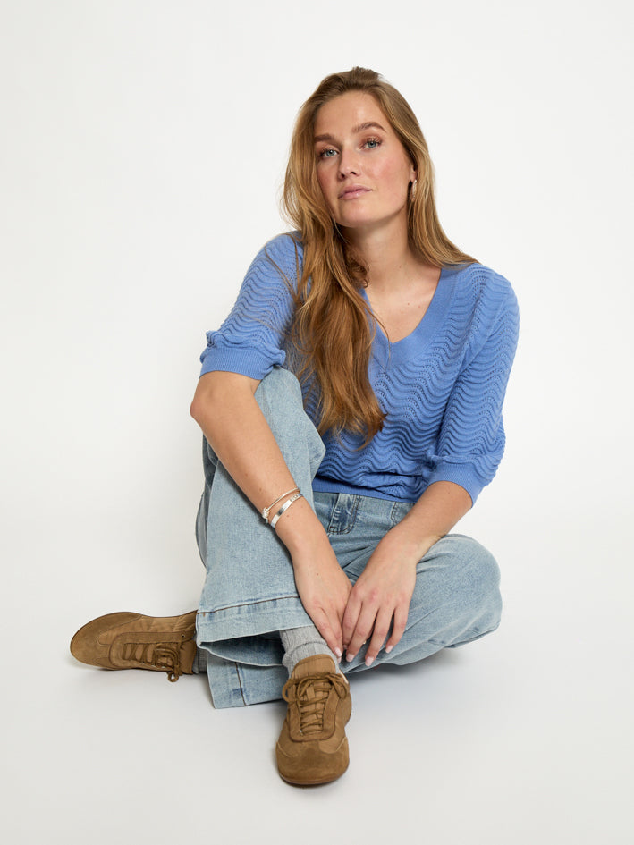 Peppercorn PCRuthia V-Neck Pullover Pullover 2016 CORNFLOWER BLUE