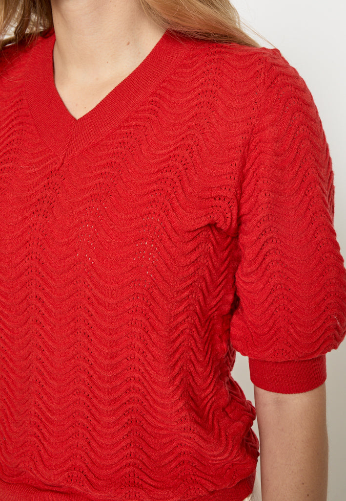 Peppercorn PCRuthia V-Neck Pullover Pullover 4049 Aura Orange