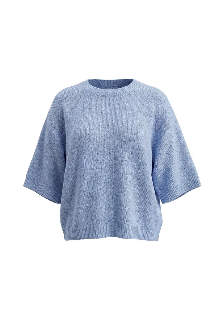 Peppercorn PCSabina RWS Knit Tee Pullover 1592M Placid Blue Mel.