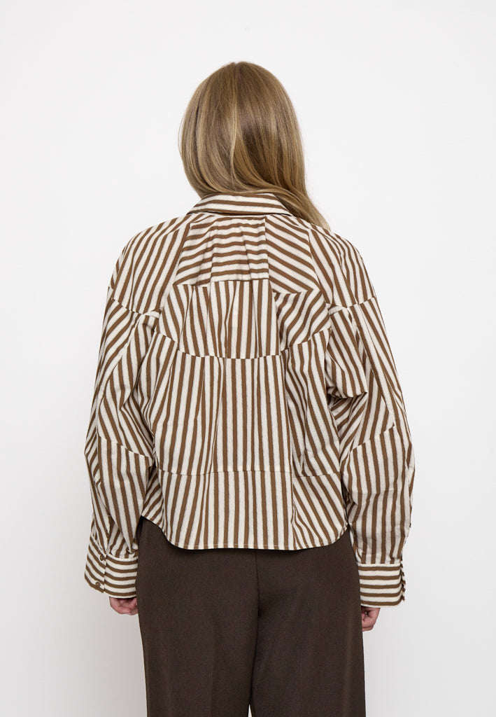Peppercorn PCSadie Shirt Shirt 5050S Toffee Stripe