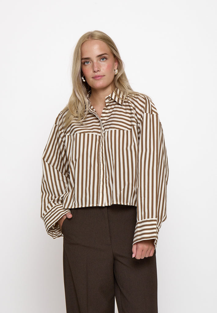 Peppercorn PCSadie Shirt Shirt 5050S Toffee Stripe
