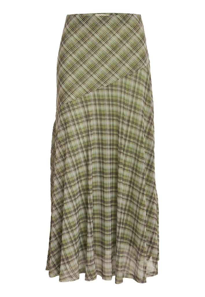 Peppercorn PCSafina Mesh Skirt Skirt 3064C Wild Lime Check
