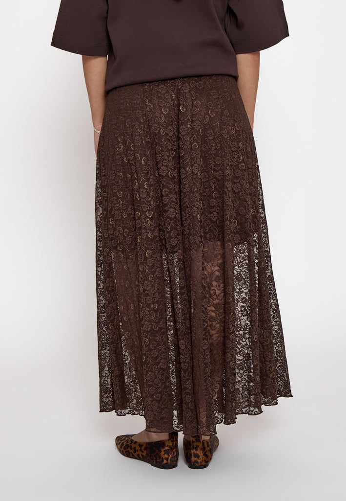 Peppercorn PCSalaya Lace Skirt Skirt 3960 Java Brown