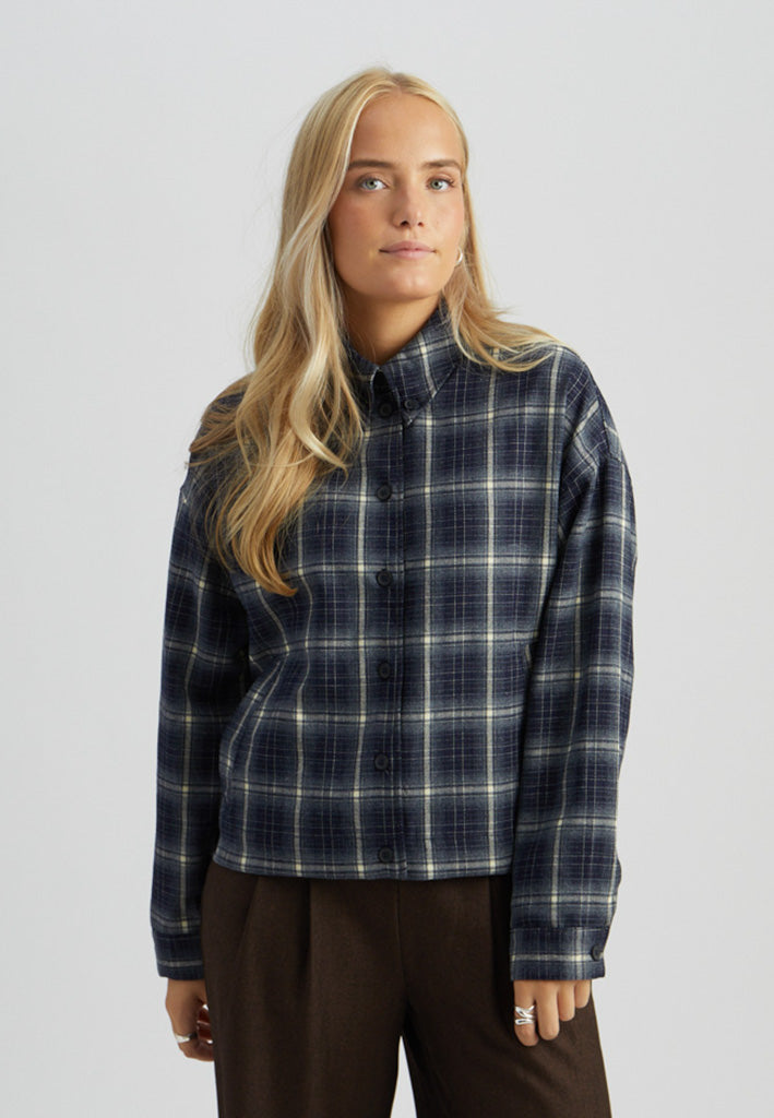 Peppercorn PCSanara Shirt Jacket Jacket 2994J Sky Captain Jacquard