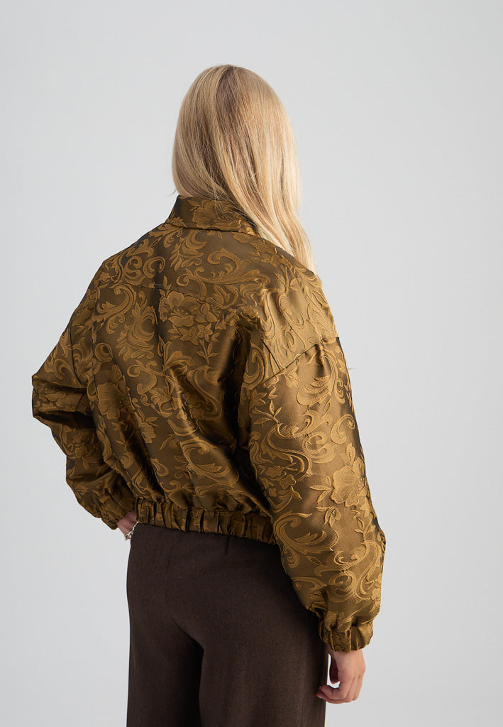Peppercorn PCSandrine Jacquard Jacket Jacket 3329 Butternut Green