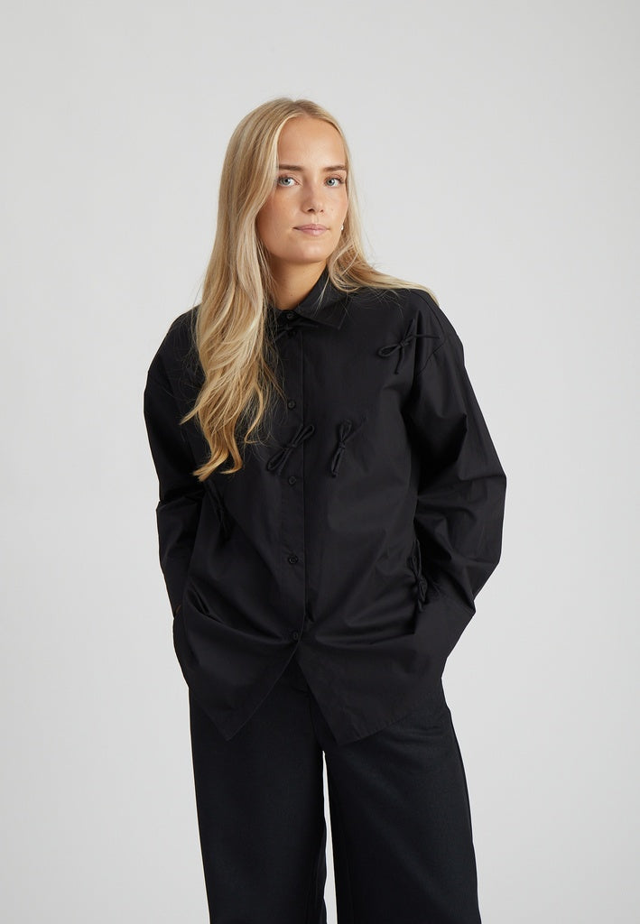 Peppercorn PCShalina Bow Shirt Shirt 9000 Black
