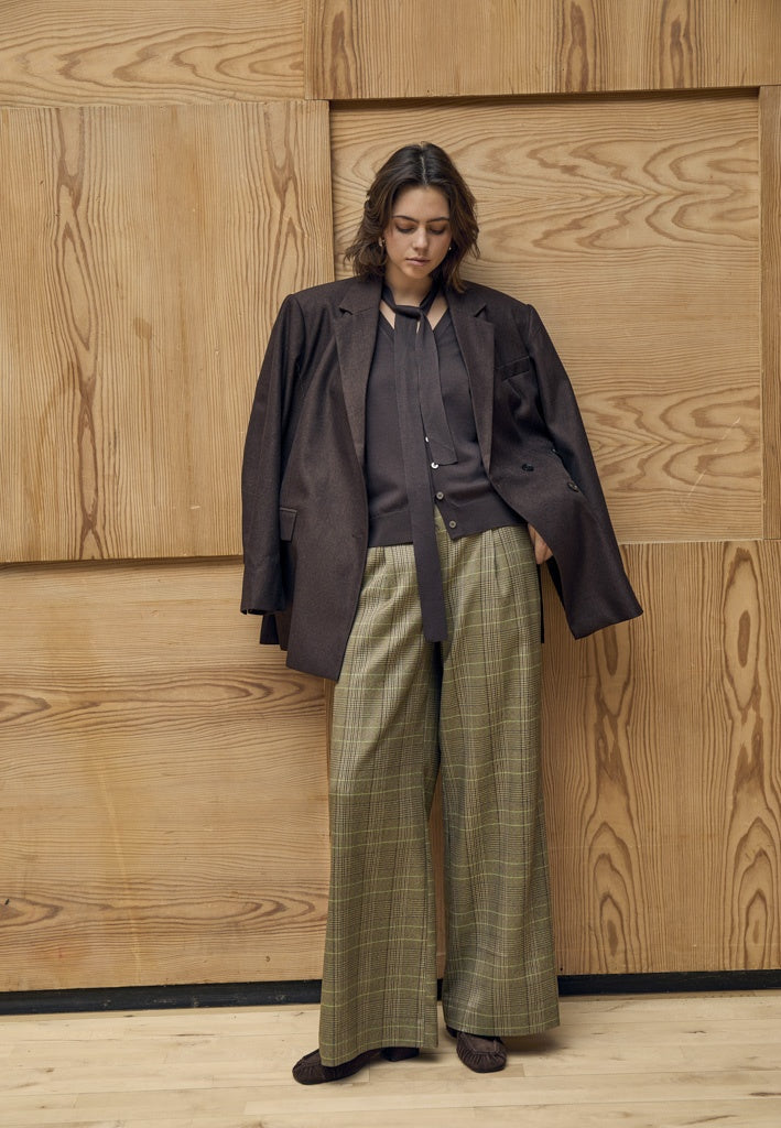 Peppercorn PCShanessa Pant Pant 3076C Plantation Green Check