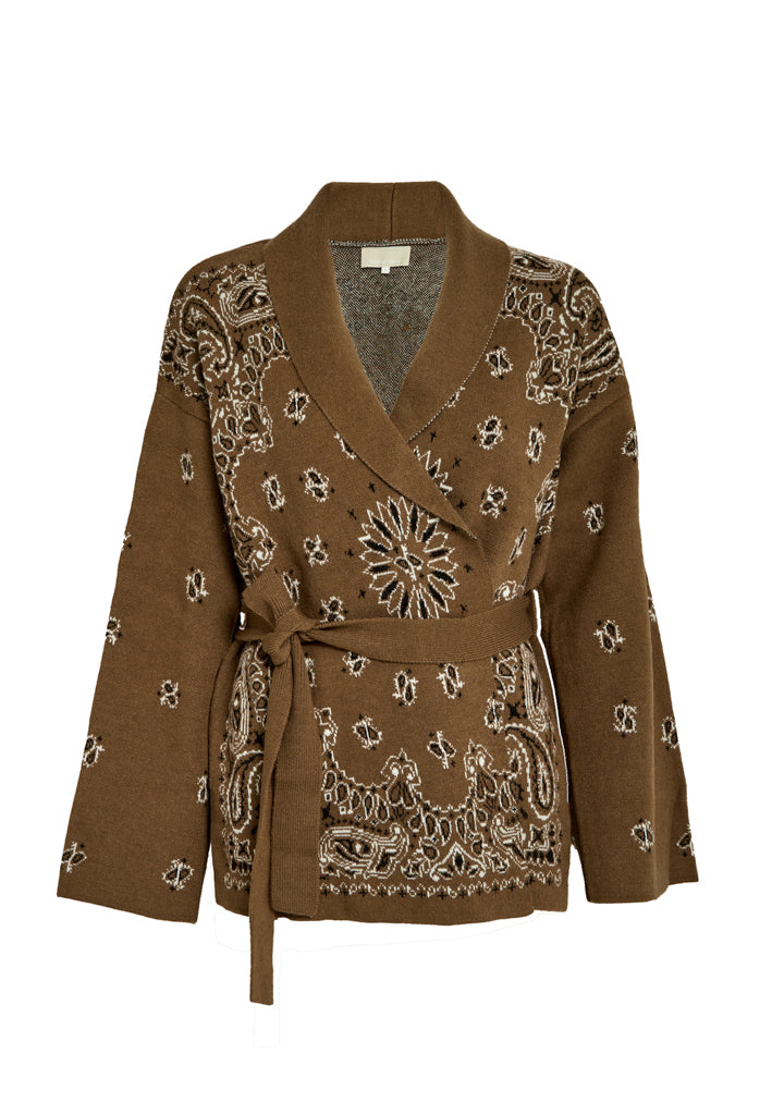 Peppercorn PCShannie Cardigan Cardigans 5050J Toffee Jacquard