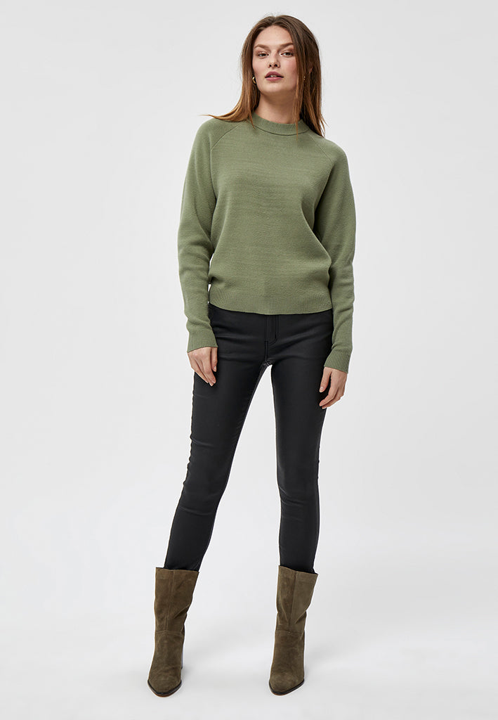 Peppercorn PCSibbir Mid Waisted Slim Coated Pant Pant 100 Black