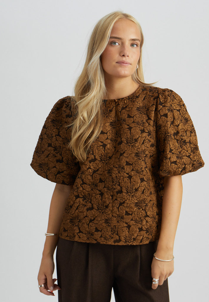 Peppercorn PCSigga Blouse Blouse 5050P Toffee Print