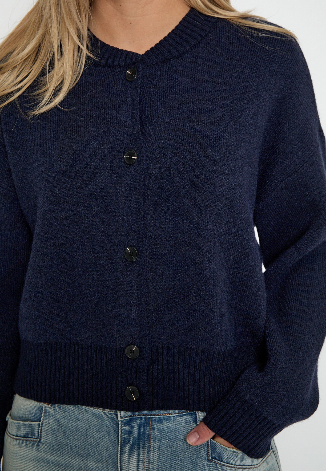 Peppercorn PCSindy Knit Bomber Cardigans 2994 Sky Captain