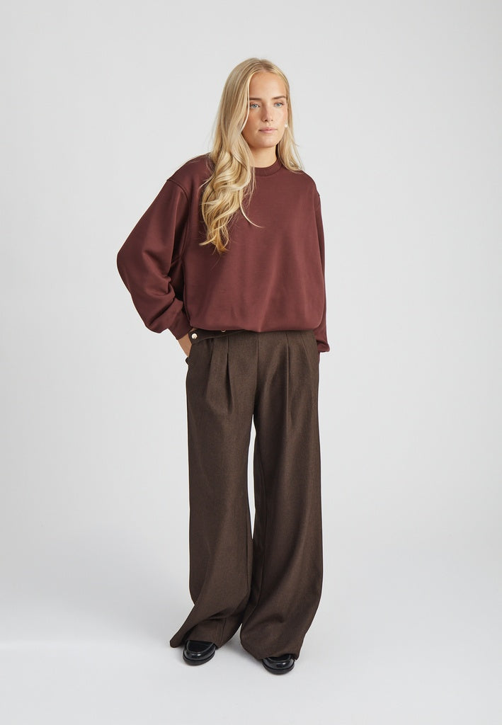 Peppercorn PCSinna GRS Sweat Sweatshirt 4980 Decadent Chocolate