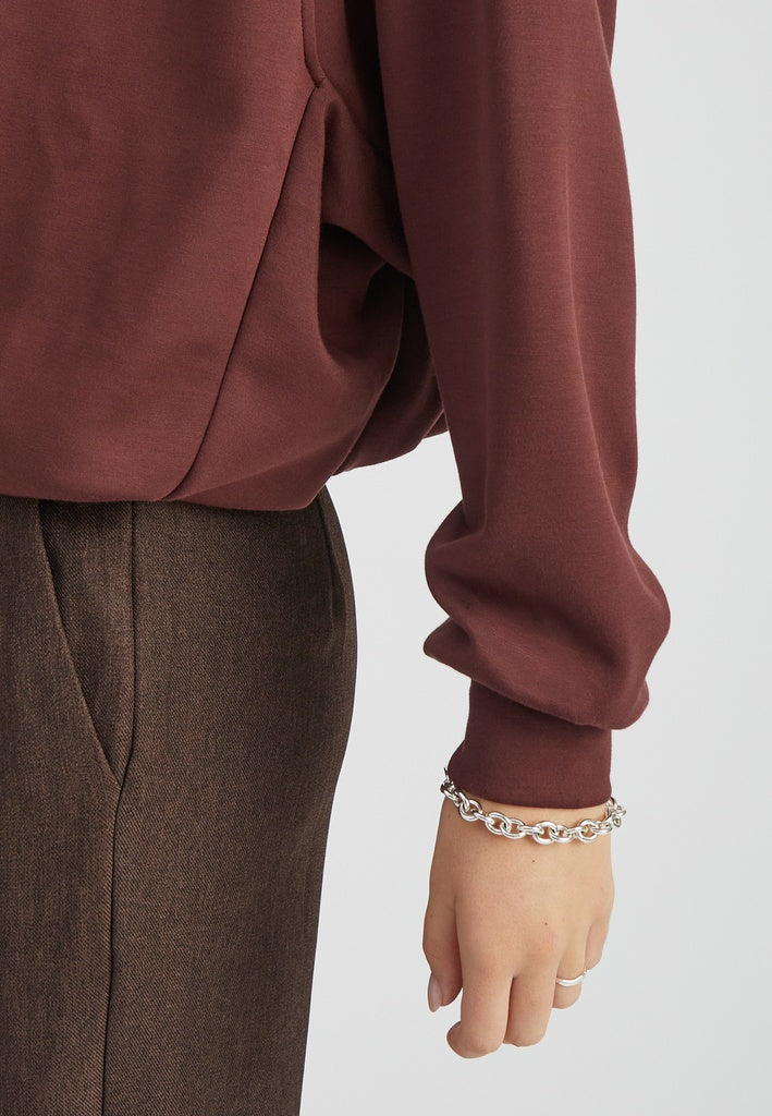 Peppercorn PCSinna GRS Sweat Sweatshirt 4980 Decadent Chocolate
