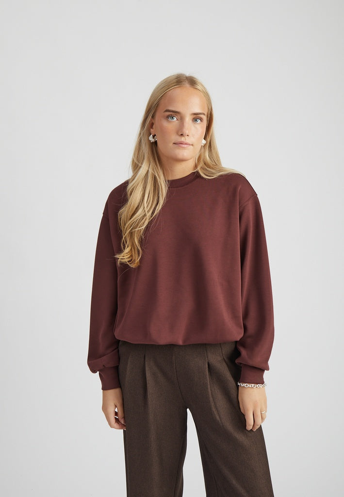 Peppercorn PCSinna GRS Sweat Sweatshirt 4980 Decadent Chocolate