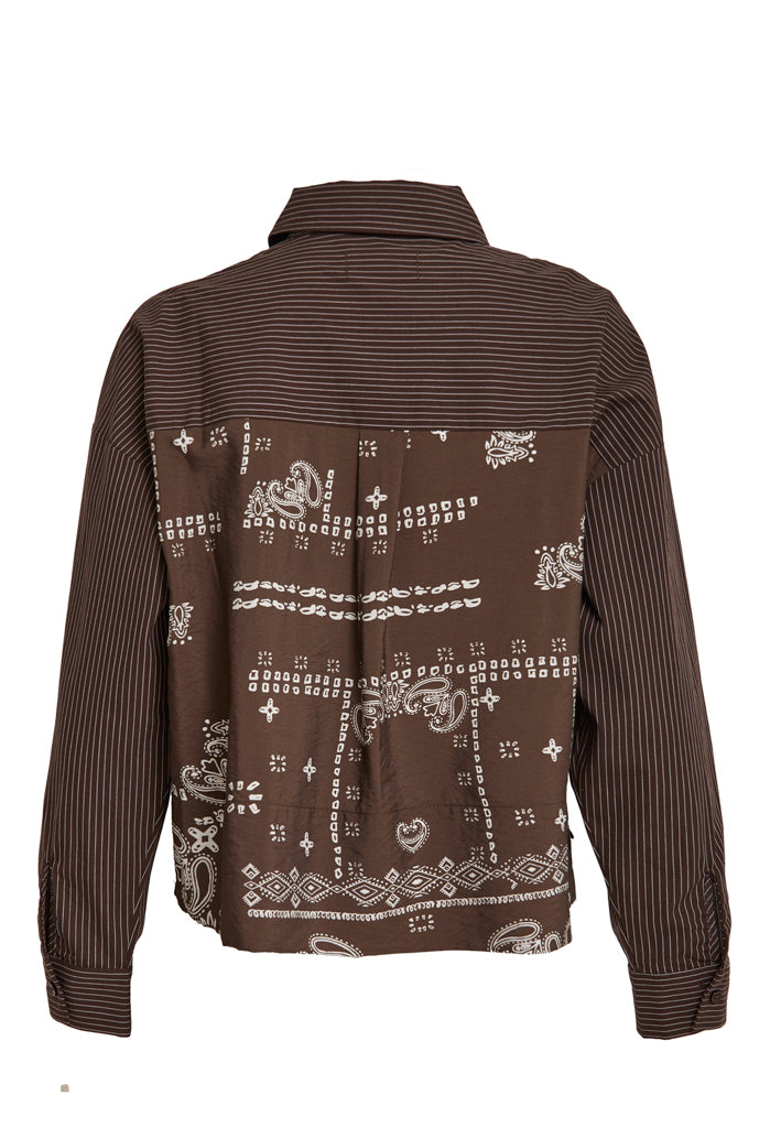Peppercorn PCSolveig Shirt Shirt 3960S Java Brown Stripe
