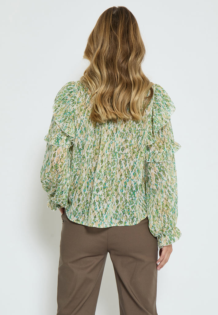 Peppercorn PCSophie Blouse Blouse 3061P Guacamole Green Print