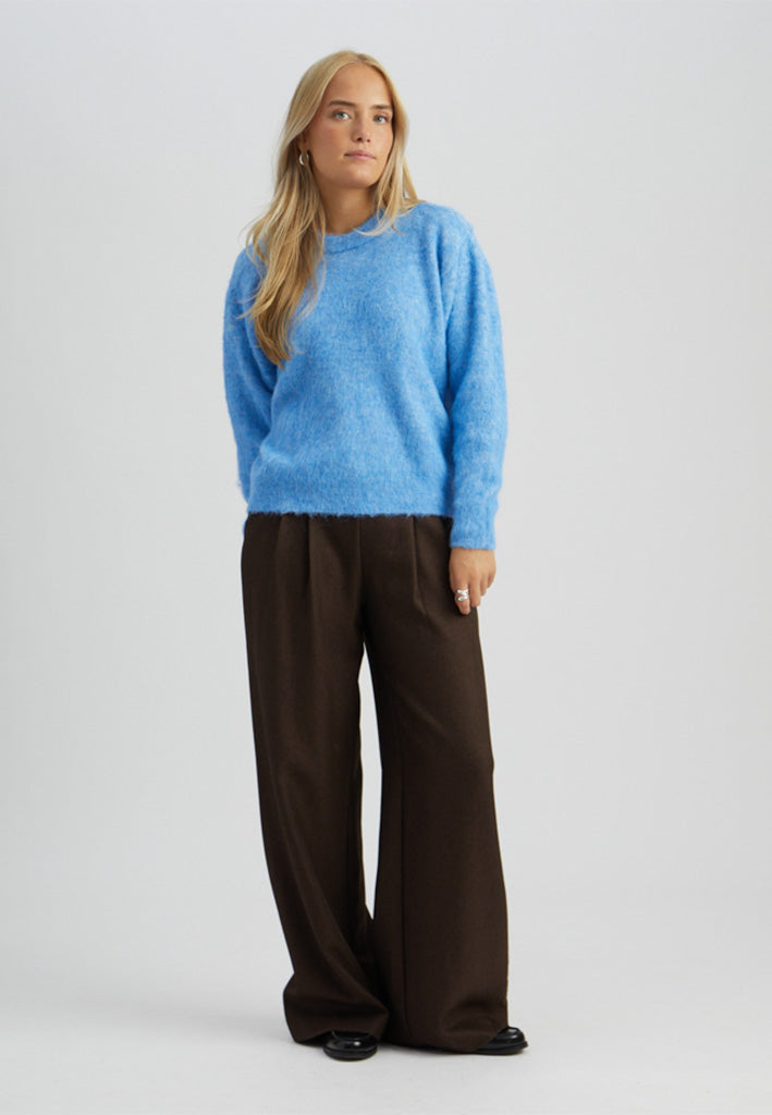 Peppercorn Sylvie RWS GRS strikbluse - Placid Blue Mel.